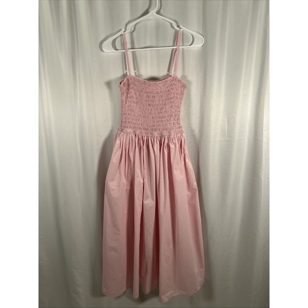 Ciao Lucia Pink Smocked Bodice Midi Dress - Picture 3 of 5